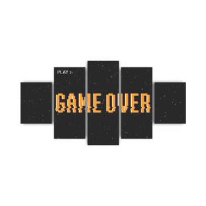 Quadros Decorativos Mdf Game Over Jogos Gamer Sala Quarto Leroy Merlin