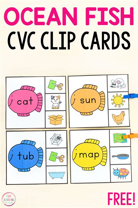 Cvc Picture Cards Free Printable - Printable Templates Free