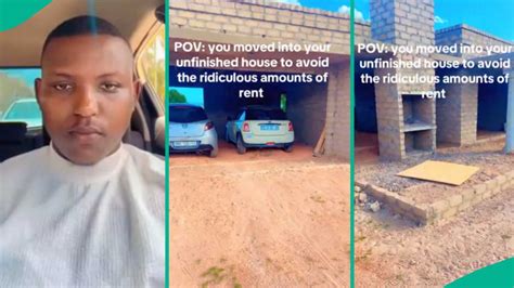 Man With Cars Moves into His Uncompleted House to Avoid Paying Costly ...