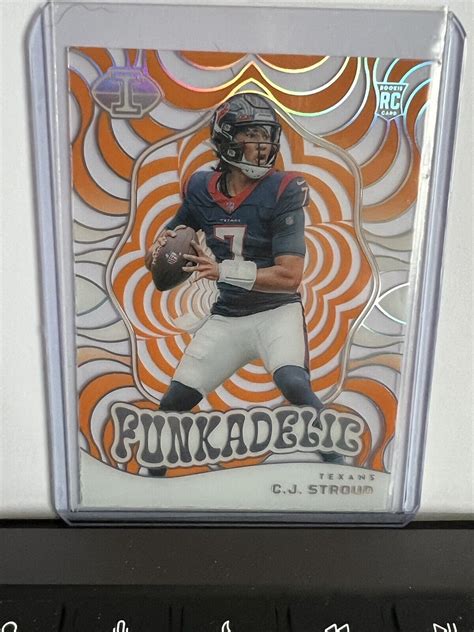 Cj Stroud Illusions Football Funkadelic Orange No Sp Texans Ebay