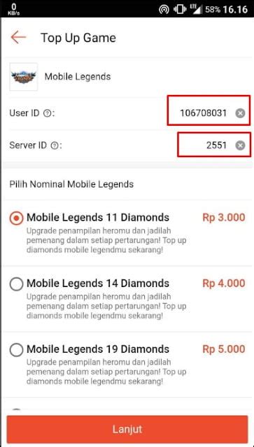 Cara Lengkap Top Up Diamond Mobile Legends Di Shopee