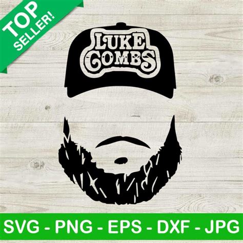 Luke Combs SVG Luke Combs Hat And Beard SVG Singers Musicians SVG