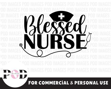 Nurse Png Cut File Nurse Clipart Stethoscope Svg Blessed Nurse Svg