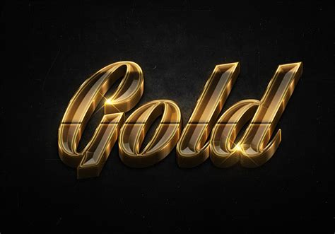 23 3d Shiny Gold Text Effects Preview Psd In Editable Psd Format Free