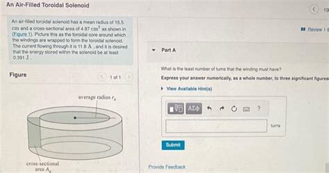 Solved An Air Filled Toroidal Solenoid Has A Mean Radius Of