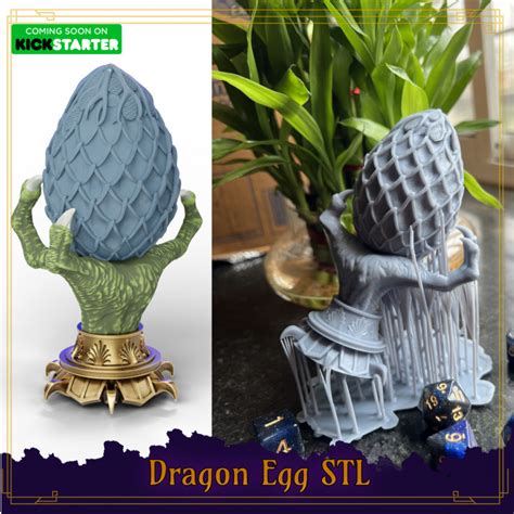 3D Printable Dragon Egg "FREE STL" Kickstarter Coming Soon! by Mystic Makers Miniatures