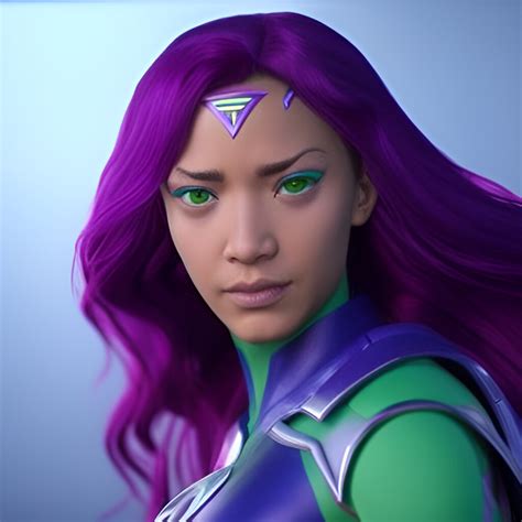 Artstation Starfire Teen Titans Hyperrealism Volumetric 3d