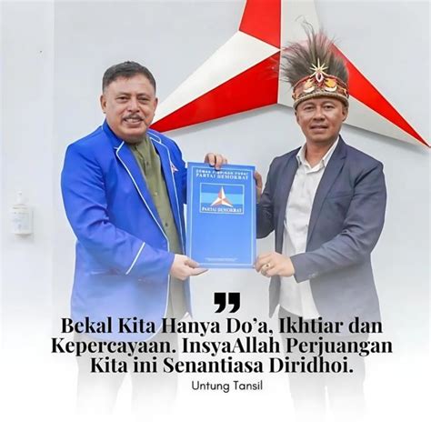 Untung Tamsil Resmi Dapat Surat Tugas Dari DPP Partai Demokrat