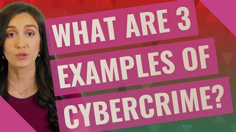 What are 3 examples of cybercrime? - YouTube