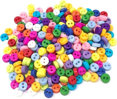 Special Touches Lot de 300 boutons ronds multicolores en résine de 6 mm