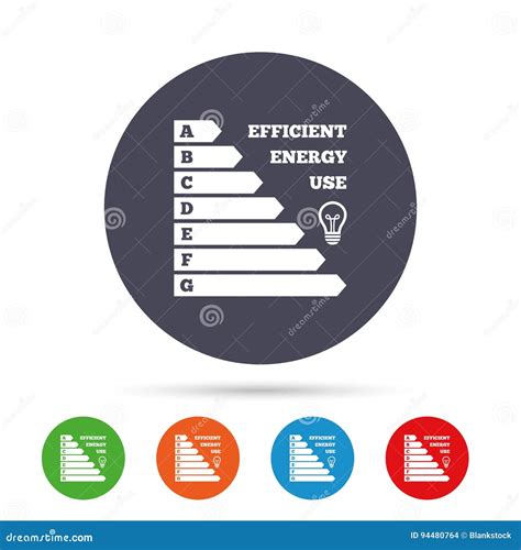 Icono Del Rendimiento Energ Tico Consumo De Electricidad Ilustraci N