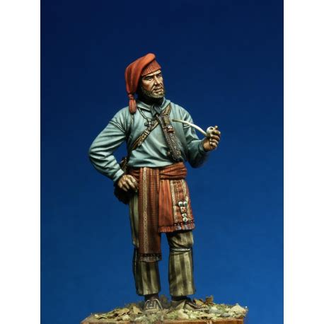 Figurine de voyage en Amérique au XVIIIéme siècle en résine 54mm