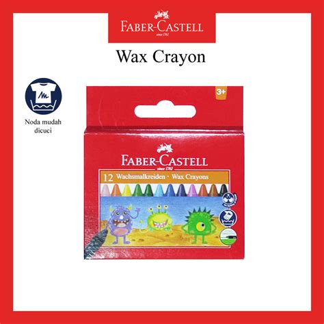 Jual Wax Crayon Faber Castell Reguler 12 Warna Wax Crayons Regular 12