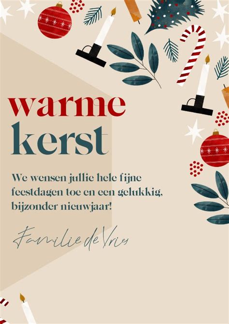 Kerstkaart Warme Kerst Met Illustraties Kaartje Go