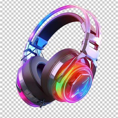 Premium PSD Beautiful Gaming Headphone Isolated On Transparent Background