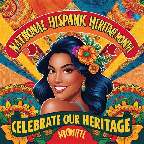 National Hispanic Heritage Month Social Media Post Design Template Premium Ai Generated Image