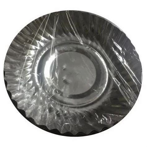 Wrinkle Inch Silver Paper Plate For Event And Party Supplies Paper