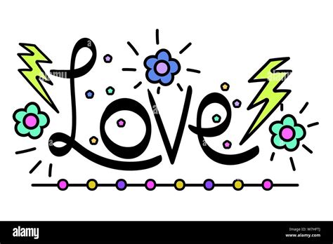 Love Word Design Typography Message Note Feeling Think And Inspiration