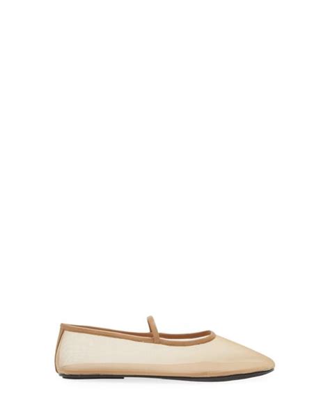 Jeffrey Campbell Mesh Mary Jane Flat In Natural Lyst