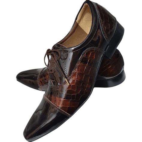 Sapato Masculino Em Couro Italian Collection Black Madero Marrom