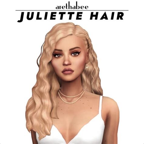 Juliette Hair Téléchargement Cc Sims Par Arethabee Amazsims