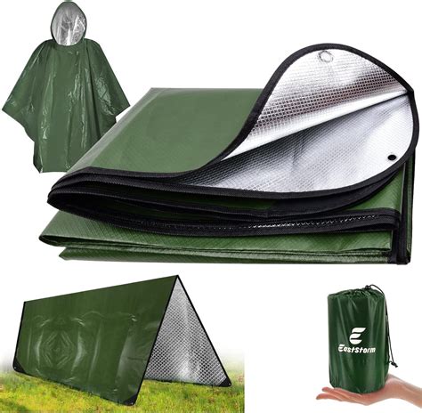 Heavy Duty Survival Emergency Blanket Reusable Insulated Thermal Reflective Tarp 47”×83” All