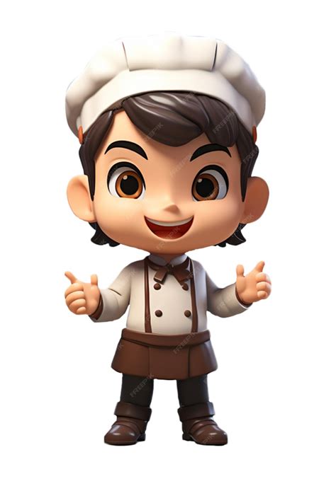 Premium AI Image | A Cute chef character in uniform Isolate on white ...