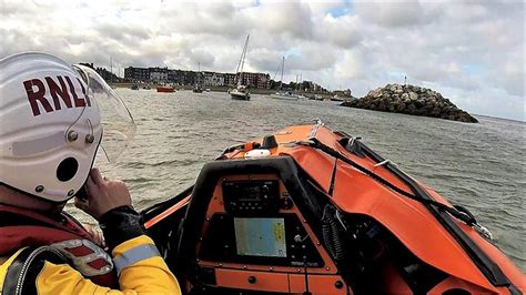 Llandudno Inshore Lifeboat Launches At Rhos On Sea Rnli