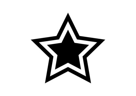 Simple Black And White Star Icon Black And White Stars Black And