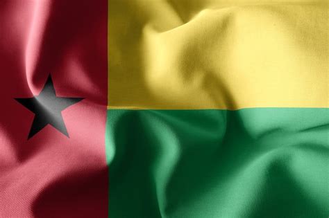 Premium Photo D Rendering Realistic Waving Silk Flag Of Guinea Bissau