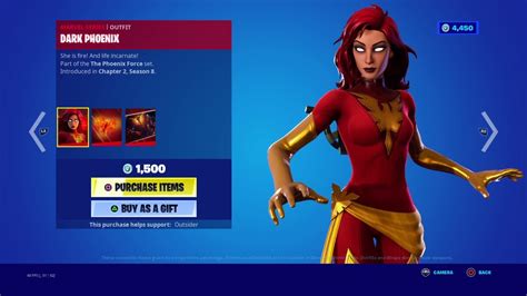 Fortnite Dark Phoenix Skin Is Here And Awesome Use Code Outsider In The Shop Nov 11 2021