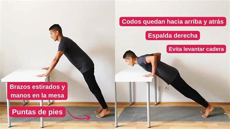 Flexiones De Brazos En Mesa Tutorial Simple Entrenador Wellness