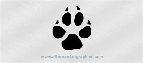 Wolf Paw Print Decal