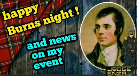 Happy Burns Night And An Update On My Event Youtube