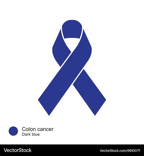 Colon cancer ribbon Royalty Free Vector Image - VectorStock