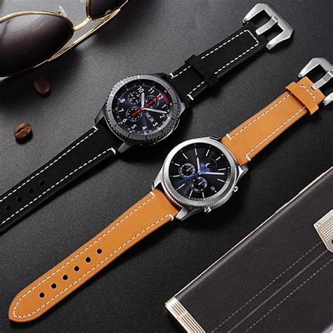 Newest 22mm Genuine Leather Watch Band For Samsung Gear S3 Classic