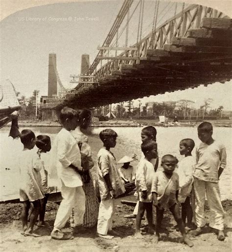 Puente Colgante Bridge Manila Philippines Picture Dated 1899 Or