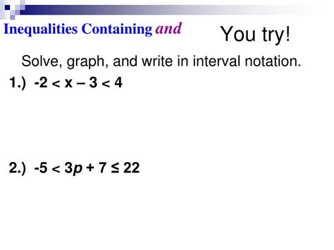 Ppt Solving And Graphing Compound Inequalities Powerpoint