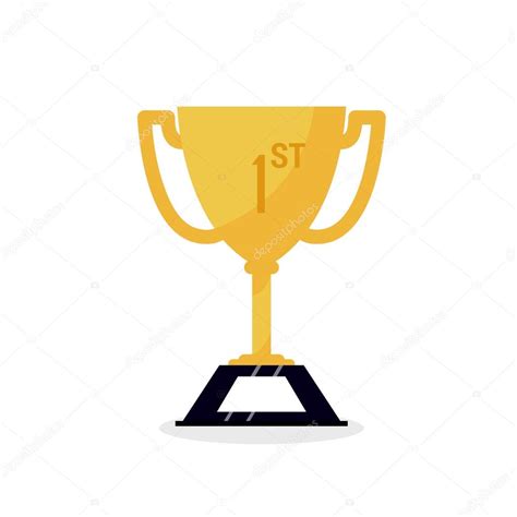 Vector Trophy Cup Flat Icon Stock Vector Bigmetha 124563776