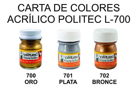 Pintura Acrilica Politec Met Lica L Ml Mercado Libre