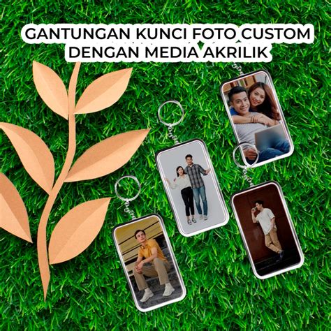 Jual Gantungan Kunci Custom Foto Akrilik Termurah Custom Foto