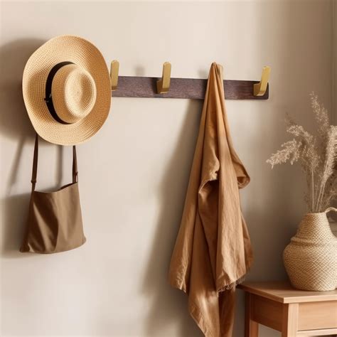 SARIHOSY Wall Mounted Coat Rack Entryway Hanging Coat Rack Metal Wood