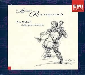 Bach Suites Pour Violoncelle Seul Mstislav Rostropovitch Johann