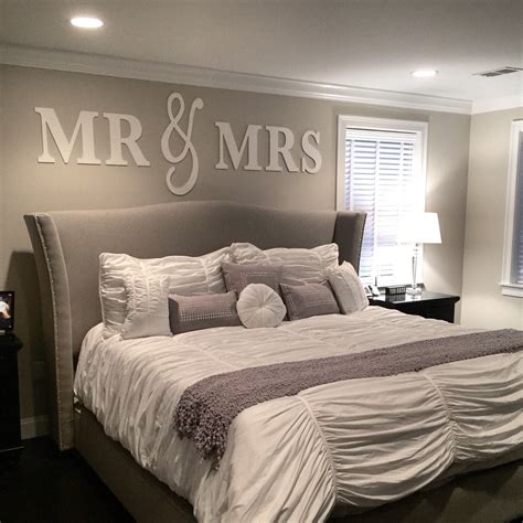 Mr & Mrs Wall Sign Above Bed Decor Mr and Mrs Sign for Over