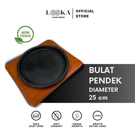 Jual Looka Cast Iron Hot Plate Piring Steak Bulat Diameter Cm