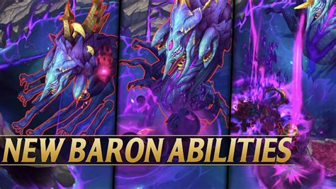 New Baron Nashor Abilities All 3 Baron Types League Of Legends