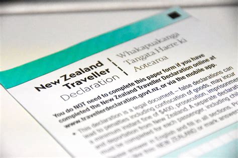 A Guide To The Nz Traveller Declaration Passenger Arrival Card