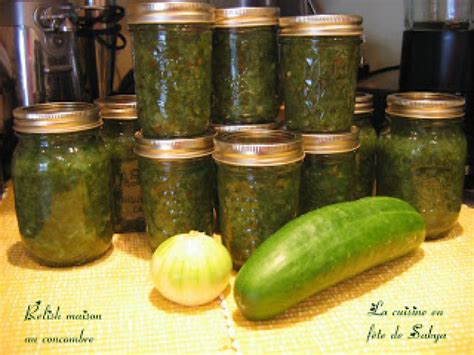 Relish Aux Concombres Sucr E Maison Recette Ptitchef