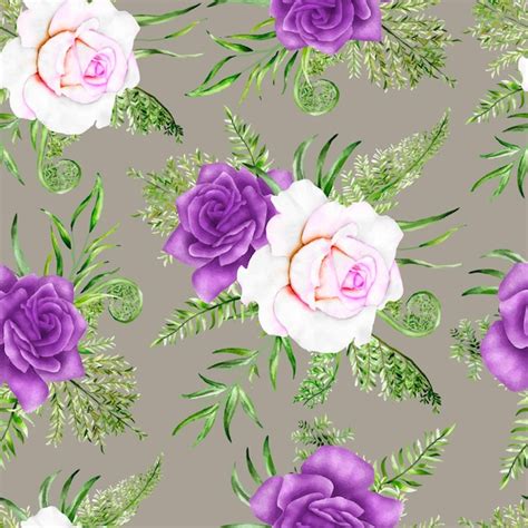 Beau Motif Floral Violet Sans Couture Vecteur Gratuite