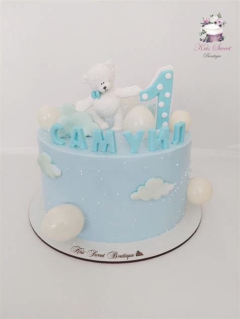 First Birthday Cake Decorated Cake By Kristina Mineva Cakesdecor